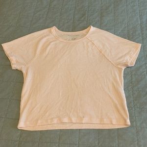 Waffle Knit Cropped Tee